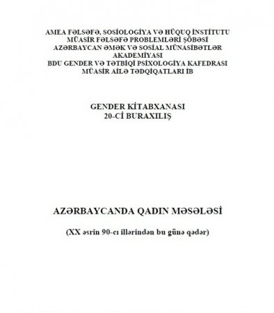 AZƏRBAYCANDA QADIN MƏSƏLƏSİ