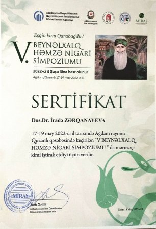 Fəlsəfə və Sosiologiya İnstitutunun əməkdaşları Beşinci Beynəlxalq Həmzə Nigari Simpoziumunda iştirak ediblər