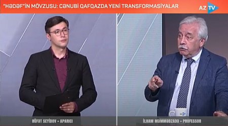 Professor İlham Məmmədzadə AzTv-nin “Hədəf” verilişinin qonağı olub