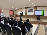 Dosent Radif Mustafayev Naxçıvan Dövlət Universitetinin tələbələrinə ekoloji təlim keçib