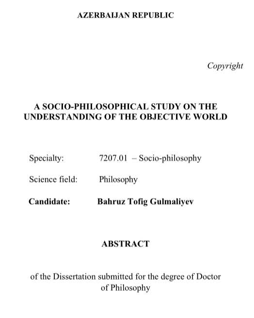 Bahruz Gulmaliyev - ABSTRACT