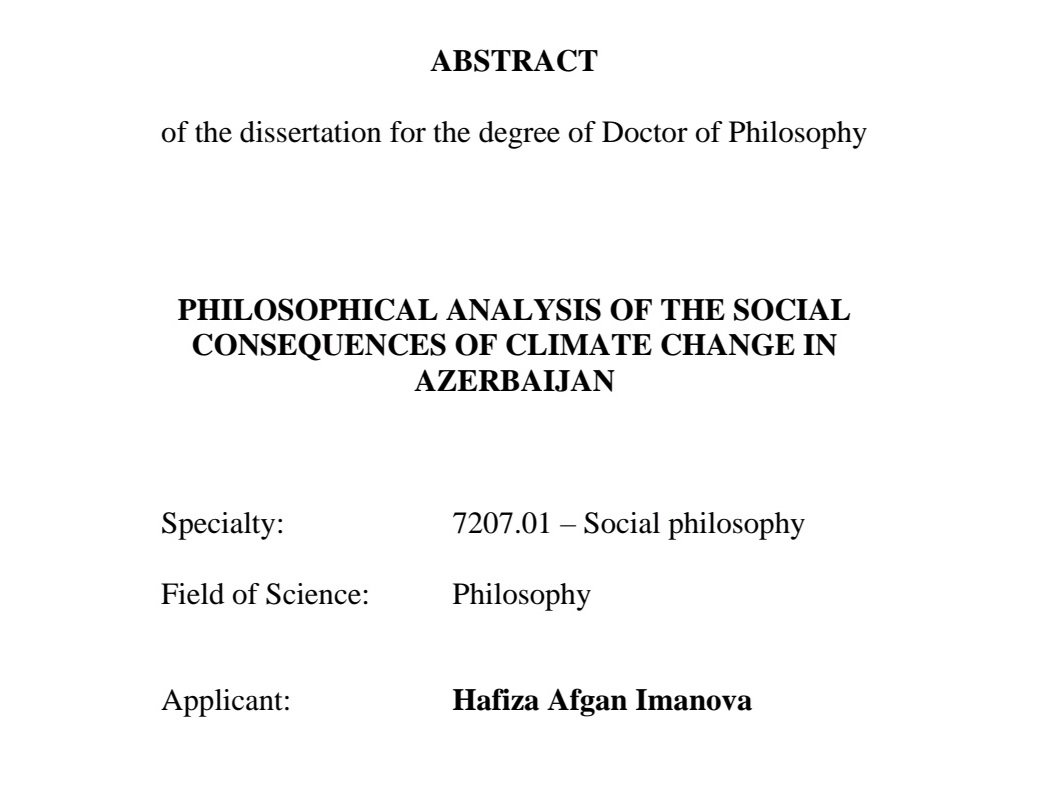 Hafiza Imanova - ABSTRACT