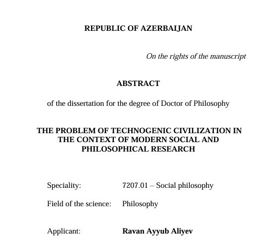 Ravan Aliyev - ABSTRACT