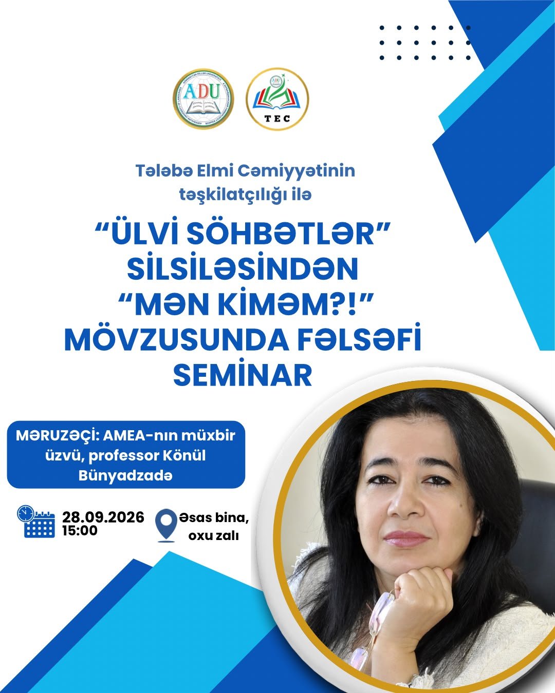 “Ülvi söhbətlər” fəlsəfi seminarlar silsiləsindən ilk görüş keçirilib